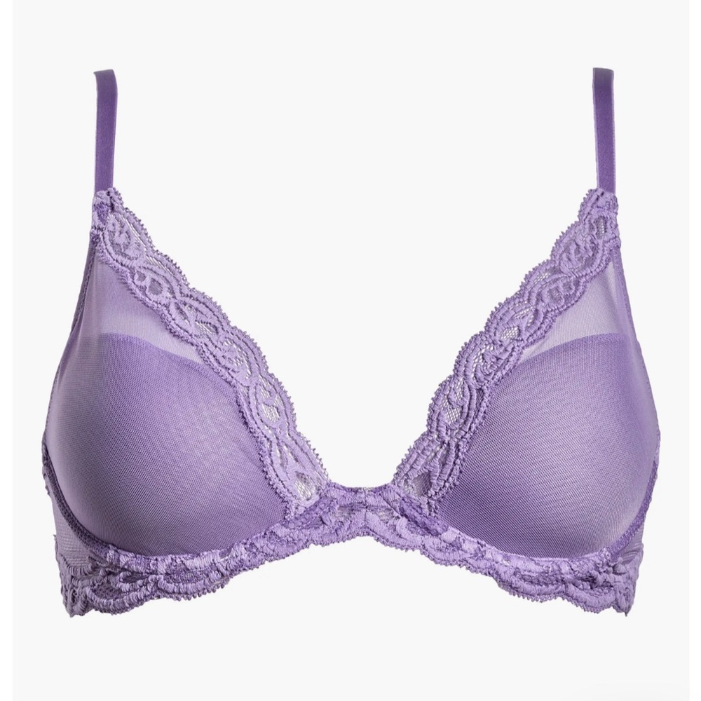 Natori Feathers Plunge T-Shirt Bra Purple Haze